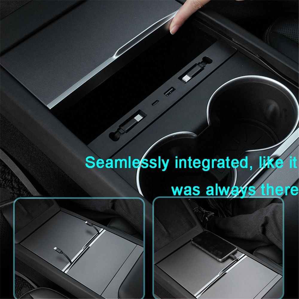 Usb Hub Type C - Hidden Center Console USB HUB Retractable