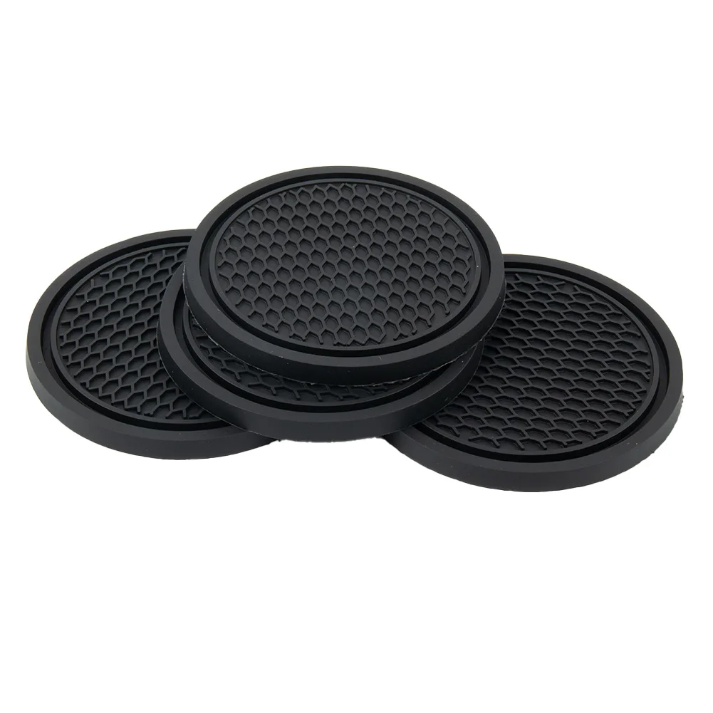 Tablet Accessories For Car - 4pcs Car Coaster Non-Slip Silicone Mat