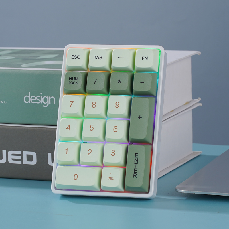 Bluetooth Trackpad - FREEWOLF K21 Wireless Mechanical Numeric Keypad