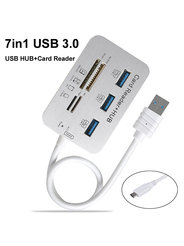 7in1 3 Ports USB TYPE C 3.0 HU - Usb Hub Type C ulasan dan harga