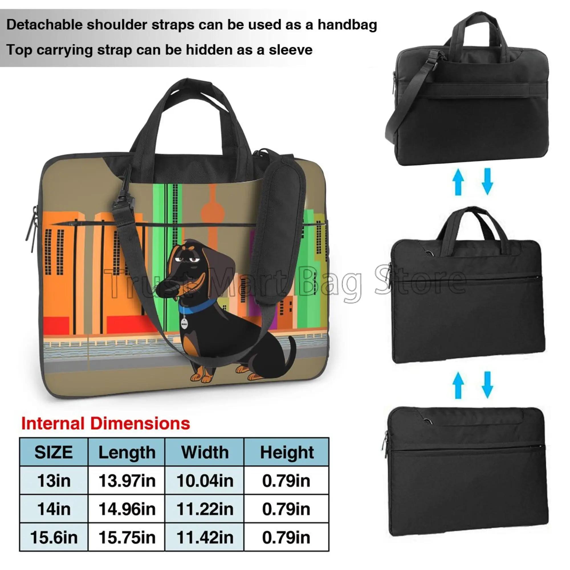 Cute Dachshund Print Laptop Ca - Tablet Accessories Bag ulasan dan harga