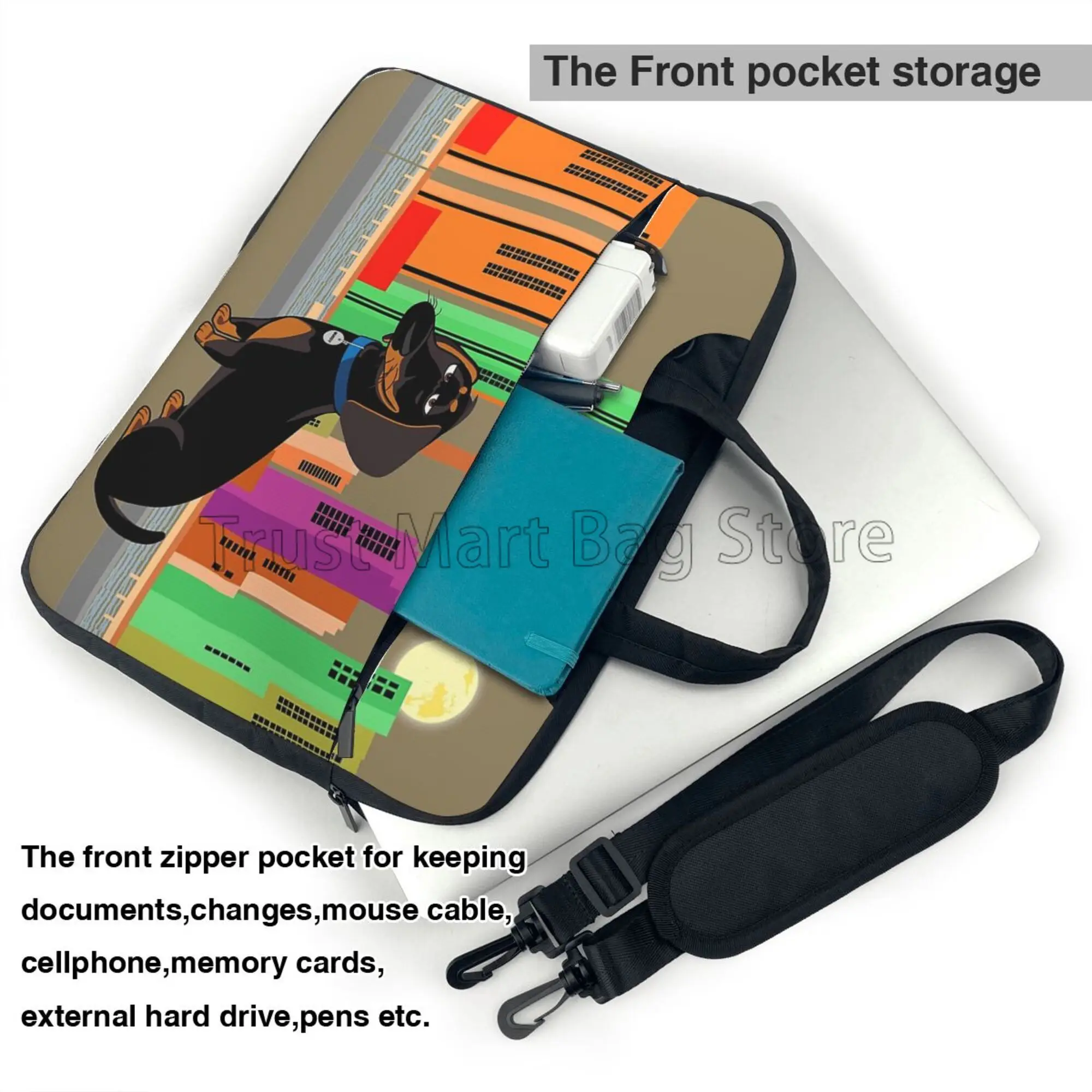 Cute Dachshund Print Laptop Ca - Tablet Accessories Bag ulasan dan harga
