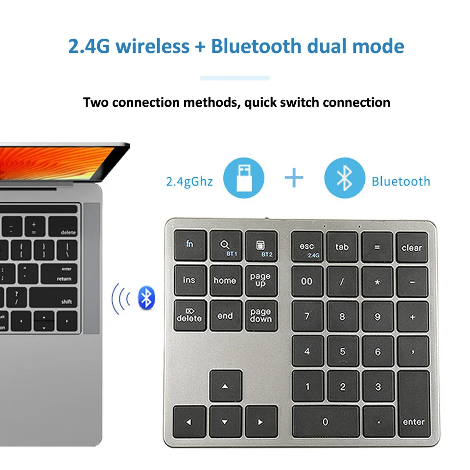 K35 Numeric Keypad 2.4G Blueto - Bluetooth Trackpad ulasan dan harga