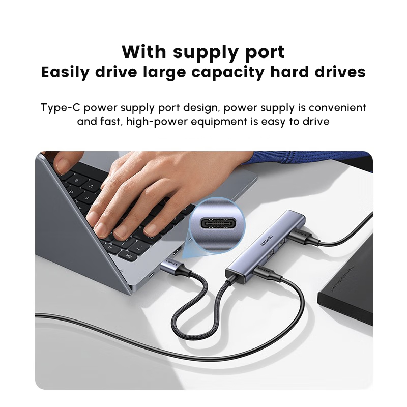 UGREEN USB Hub with 4 USB2.0 P - Usb Hub Type C ulasan dan harga
