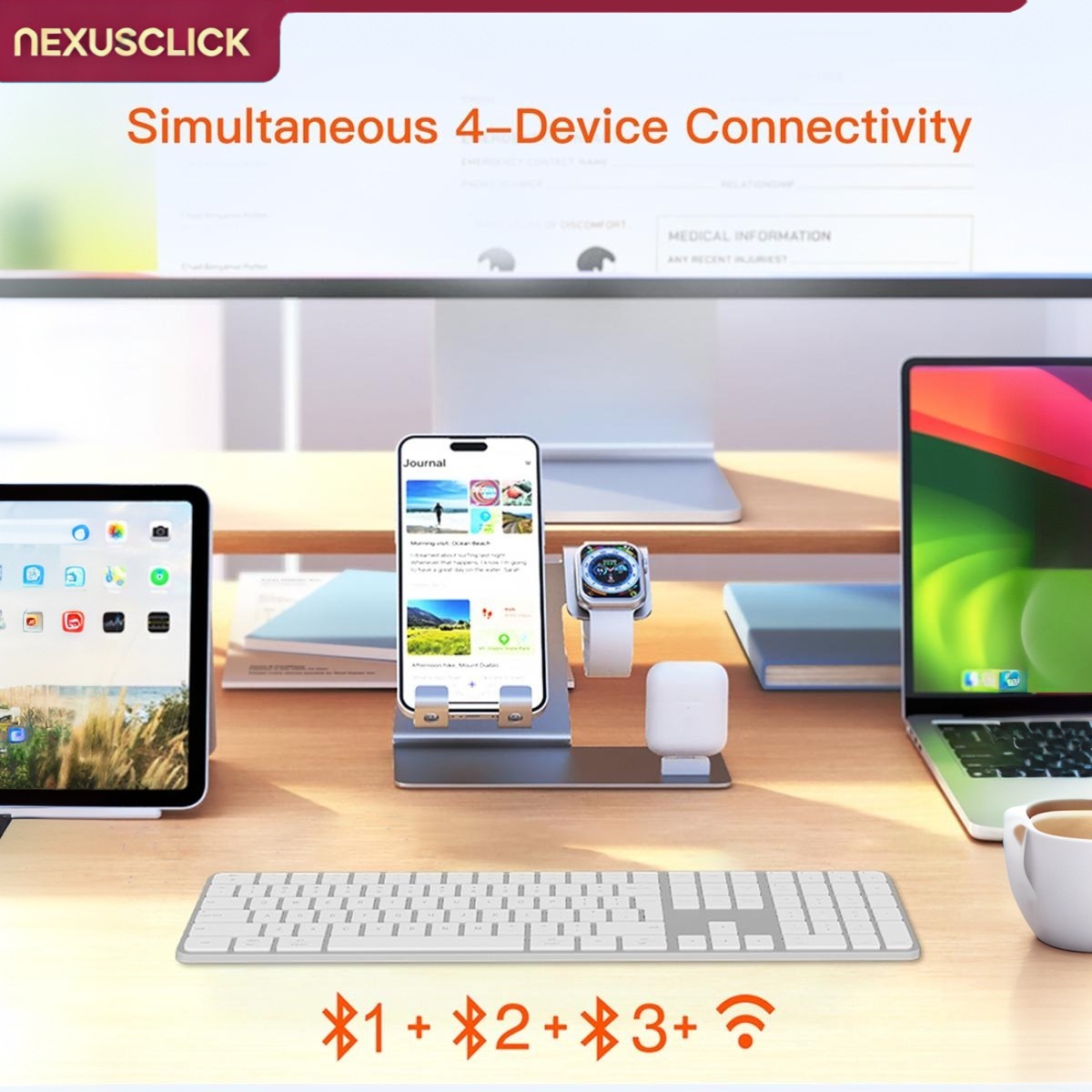 NexusClick 109 Keys Slim Dual  - Bluetooth Trackpad ulasan dan harga