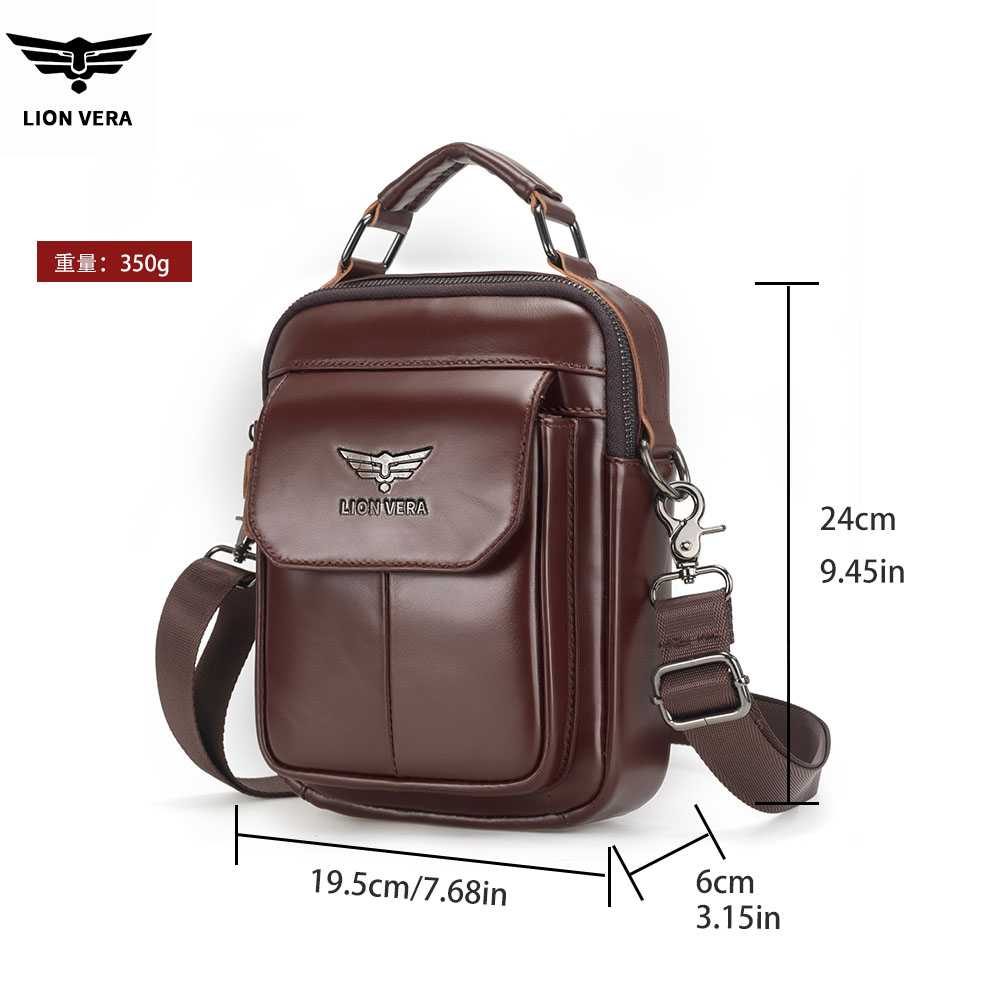 LION VERA Men's Genuine Leathe - Tablet Accessories Bag ulasan dan harga