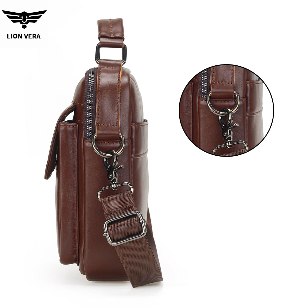 LION VERA Men's Genuine Leathe - Tablet Accessories Bag ulasan dan harga