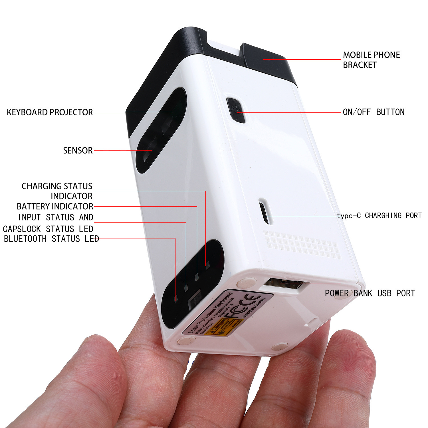 Laser Projection Virtual Keybo - Bluetooth Trackpad ulasan dan harga