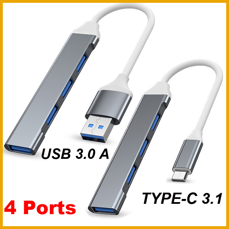 USB 3.0 TYPE-C 3.1 4 Port USB  - Usb Hub Type C ulasan dan harga