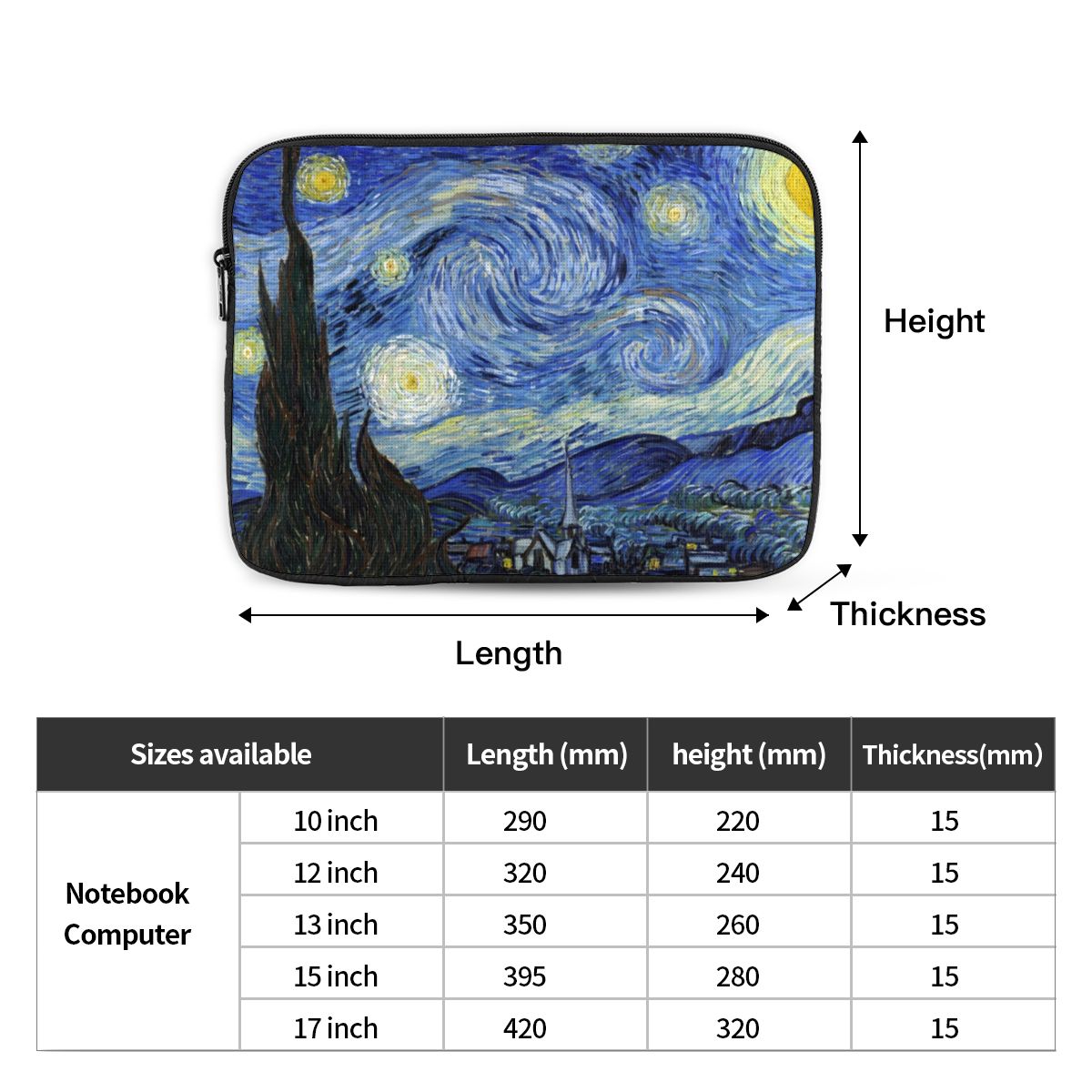 Van Gogh Notebook Laptop Bag C - Tablet Accessories Bag ulasan dan harga