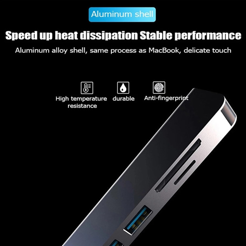 6 In 1 PD Type C Docking Stati - Usb Hub Type C ulasan dan harga